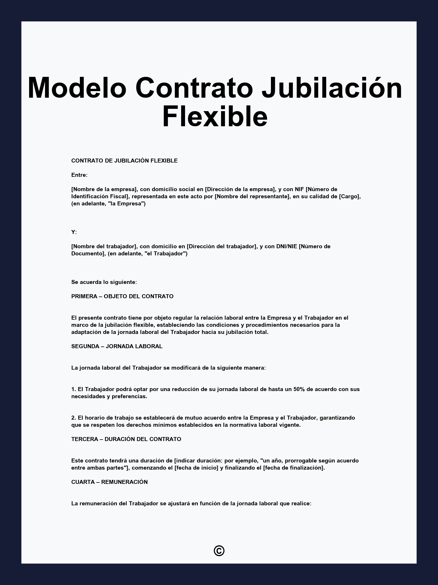 Modelo Contrato Jubilación Flexible